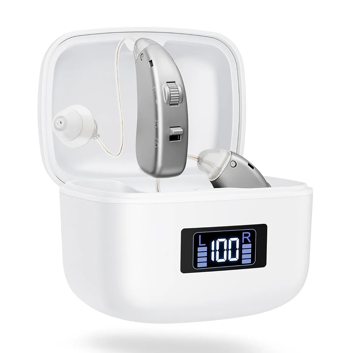 Rechargeable Hearing Aid BTE Adjustable Sound Amplifier Elderly