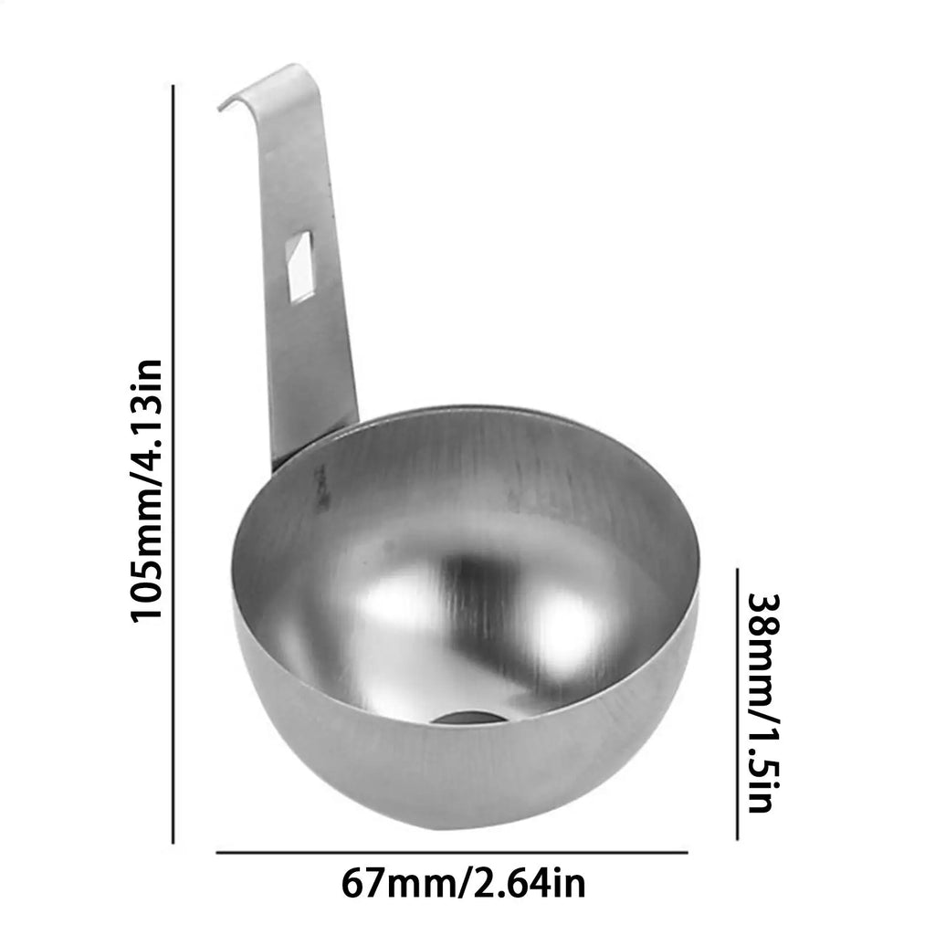 Stainless Steel Egg Poacher Hangable Stainless Steel Egg Poacher Nonstick Steamer Round Nonstick Cups for Effortless Cooking Zpaxo