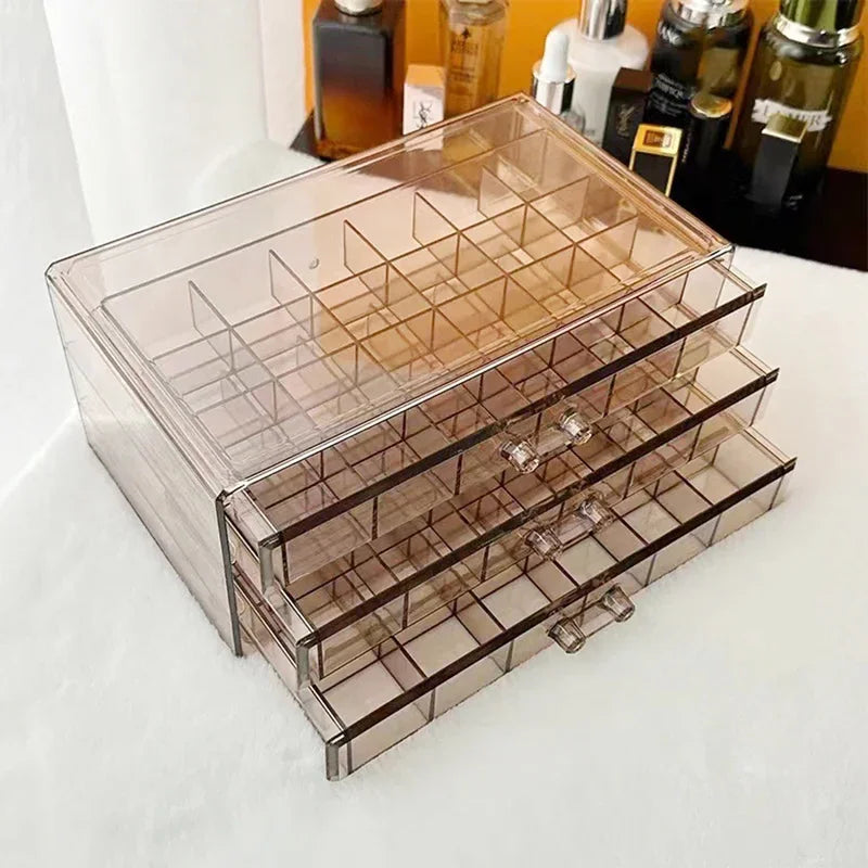 Jewellery Storage Box Transparent Three Layers Large Capacity Ring