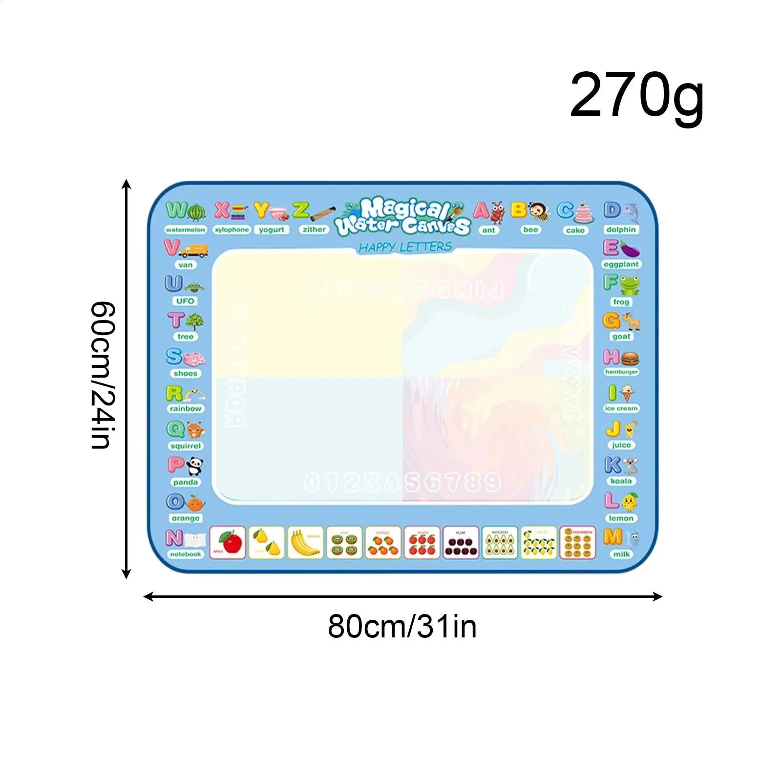 Water Coloring Mat Reusable Educational Art Craft Paint Girl Children Zpaxo