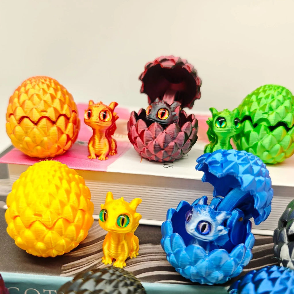 3D Printing Dragon Egg Mini Figure Surprise Kids Birthdays Party Zpaxo