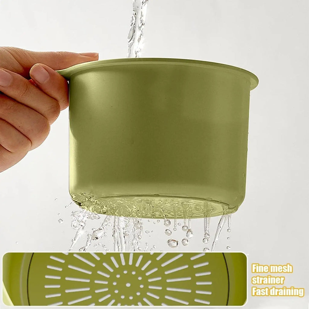 Kitchen Sink Strainer Basket One-click Opening Hanging Filter Faucet