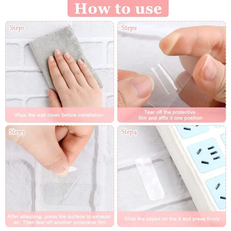 Double Sided Adhesive Tape Nano Reusable Super Strong Transparent Wall Stickers WaterProof Widely Used Wall Mount Sticker Zpaxo