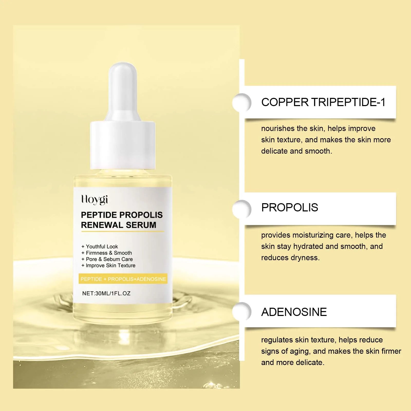 Hoygi Anti-Aging Wrinkle Smoothing Serum Collagen Increase resilience Boost Skin Firming for Face All Skin Types Sensitive Oily Zpaxo