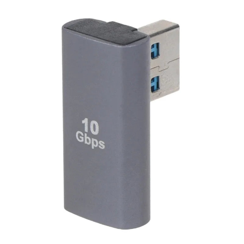 90° Right Angle USB 3.0 Male to Female Adapter | 1–5 Pack
