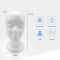 Foam Mannequin Head Model Hat Cap Wig Glasses Display Stand Rack Stable Base Shopping Mall Closet Holder Photography Prop Zpaxo Black No Stand