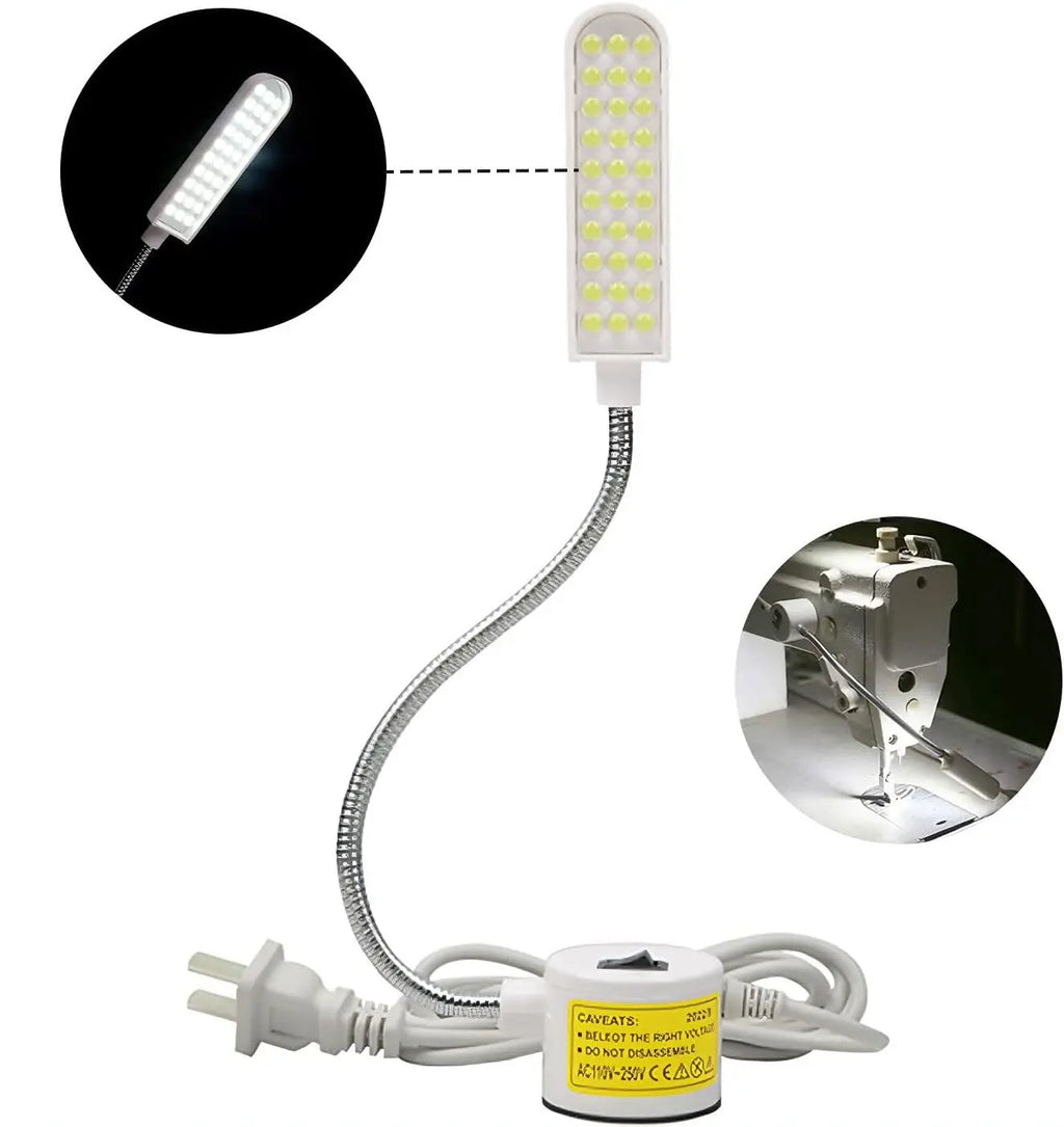 10/30LEDs Sewing Machine Light LED Portable Work Light,Flexible Gooseneck Lampe with Magnetic Base for Workbench Lathe Zpaxo