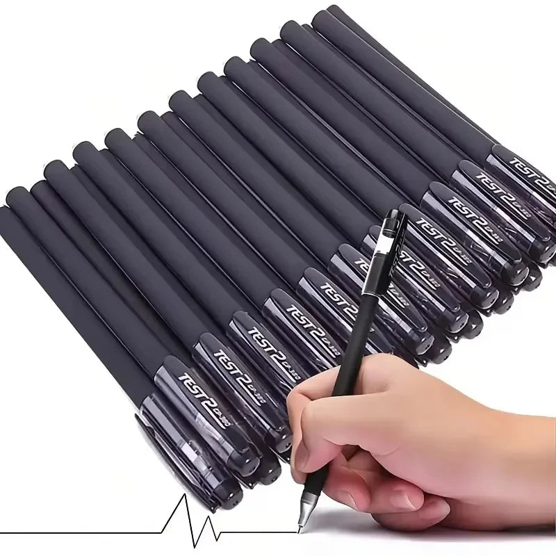 10Pc/Set Students Gel Pen Set 0.5mm Black Ink Refill Gel Pen Bullet Tip School Office Supplies Stationery Accessories Stationery Zpaxo