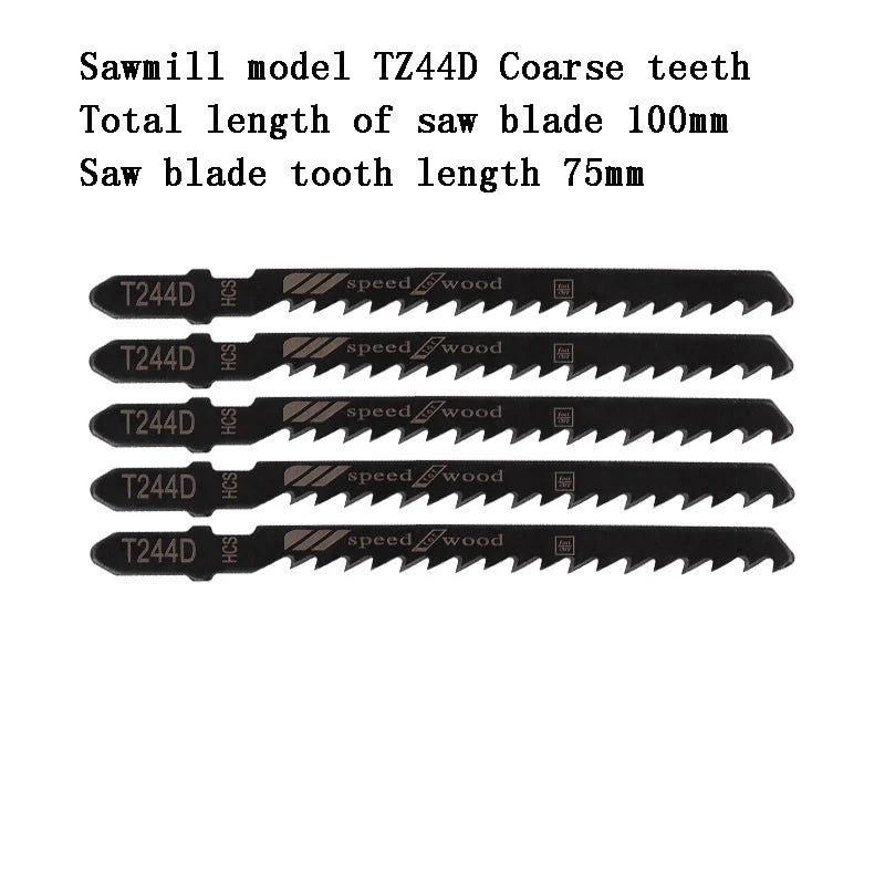 5Pcs JigSaw Blades Curve Cutting Jigsaw Blades Woodworking Saw Blades for Wood Fast Cutting Tools Jig Saw Blade Tool Accessories Zpaxo T244D 1pack