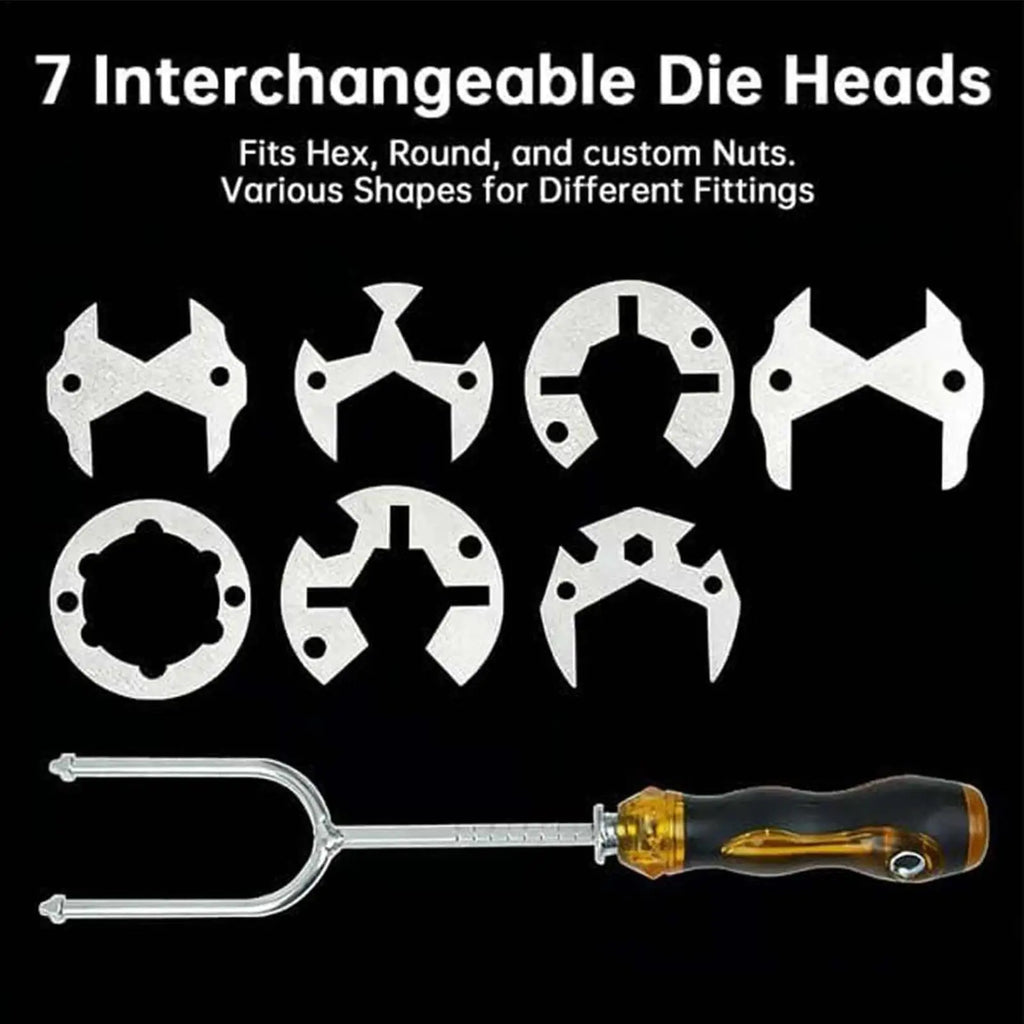 Multifunctional Sink Drain Wrench – 7-Head Faucet Install Tool Plumbing Wrench Zpaxo