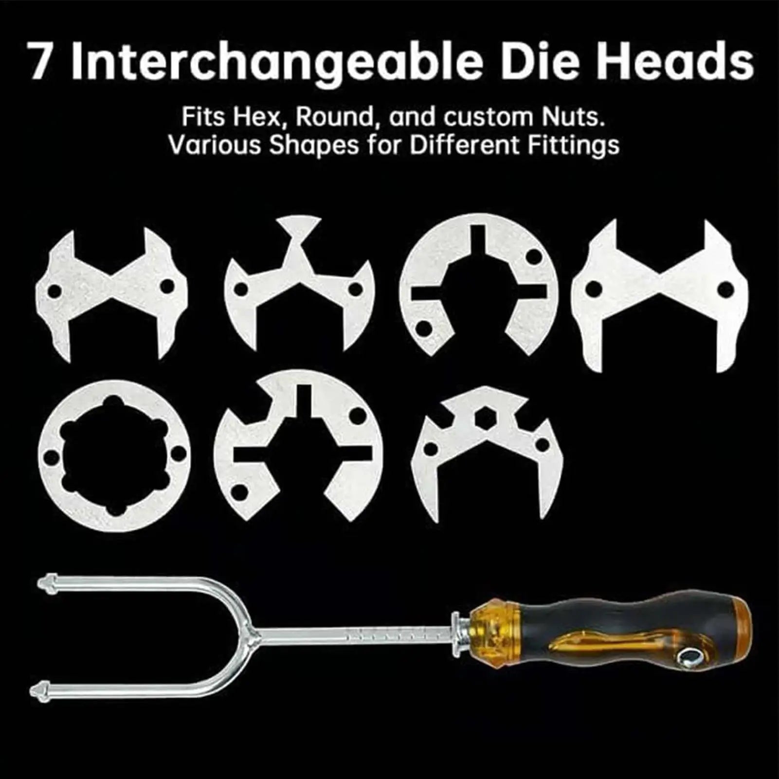 Multifunctional Sink Drain Wrench – 7-Head Faucet Install Tool Plumbing Wrench Zpaxo