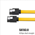 SATA 3 0 SSD External HDD Dual-channel Dual-male Adapter Cable Zpaxo YellowDoublestraight 0.39M