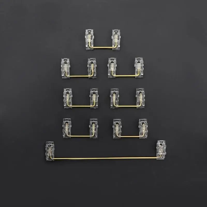 652F Mechanical Keyboard Satellite Shaft Transparent 6.25U Plate Screw Stabilizer Zpaxo