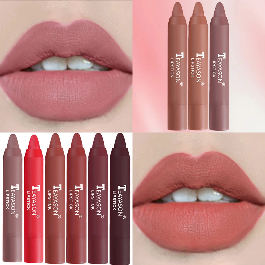 Matte lipstick for easy application, smudge-proof, daily moisturizing, lipstick, holiday gift, light makeup, lip pen, lipliner, Zpaxo