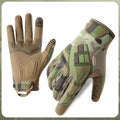 Full finger tactical gloves for mens touch screen protection anti slip and wear-resistant outdoor cycling sports tactical gloves Zpaxo camouflage1 L