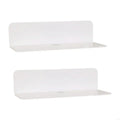 Rustproof Metal Wall Shelves With Strong Adhesive Backing Wall Mount Display Rack Space Saving For Bedroom Living Room Zpaxo CN