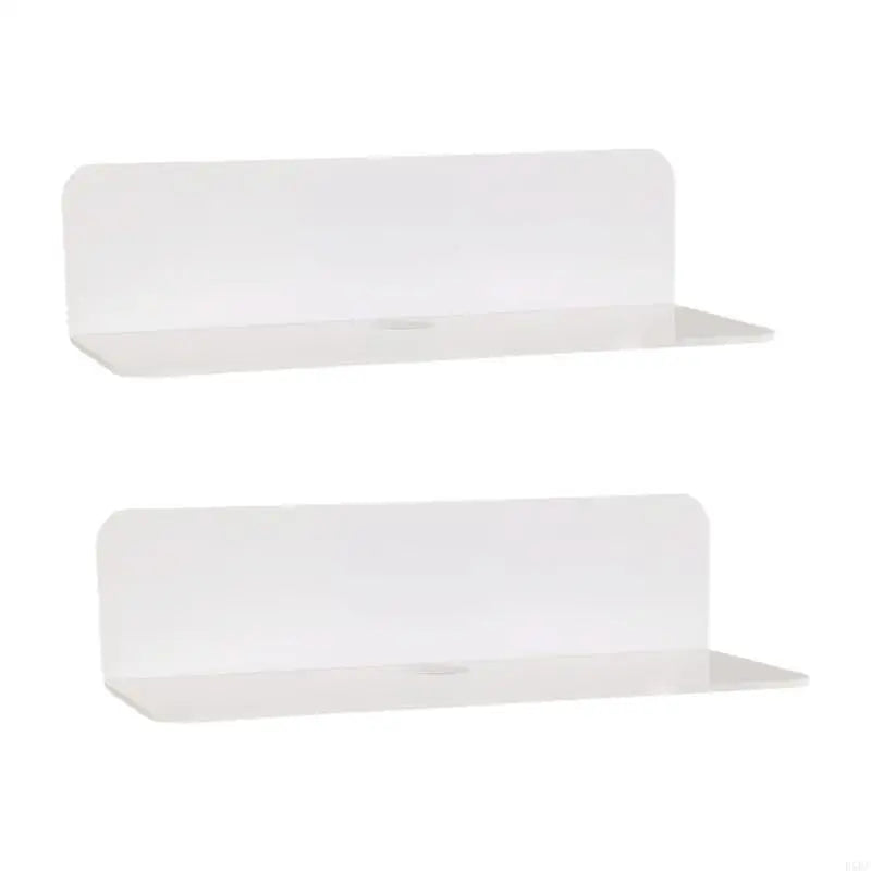 Rustproof Metal Wall Shelves Strong Adhesive Backing Mount Display