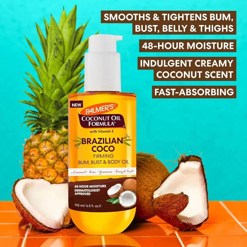 Brazilian Organic Coconut & Vanilla Firming Body Oil 192ml Firming Body Oil Zpaxo