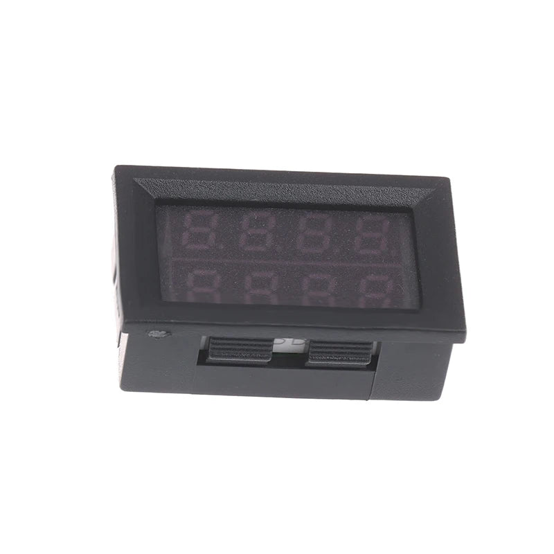 4 Digit 5 Wire Mini Digital Voltmeter Ammeter DC 100V 10A Dual LED Zpaxo