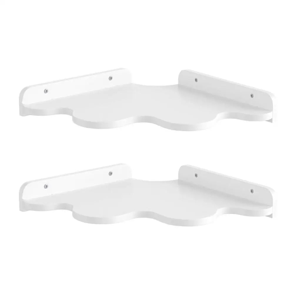 Corner Floating Shelf 2 Cloud Storage Rack Wall Mounted Bookshelf