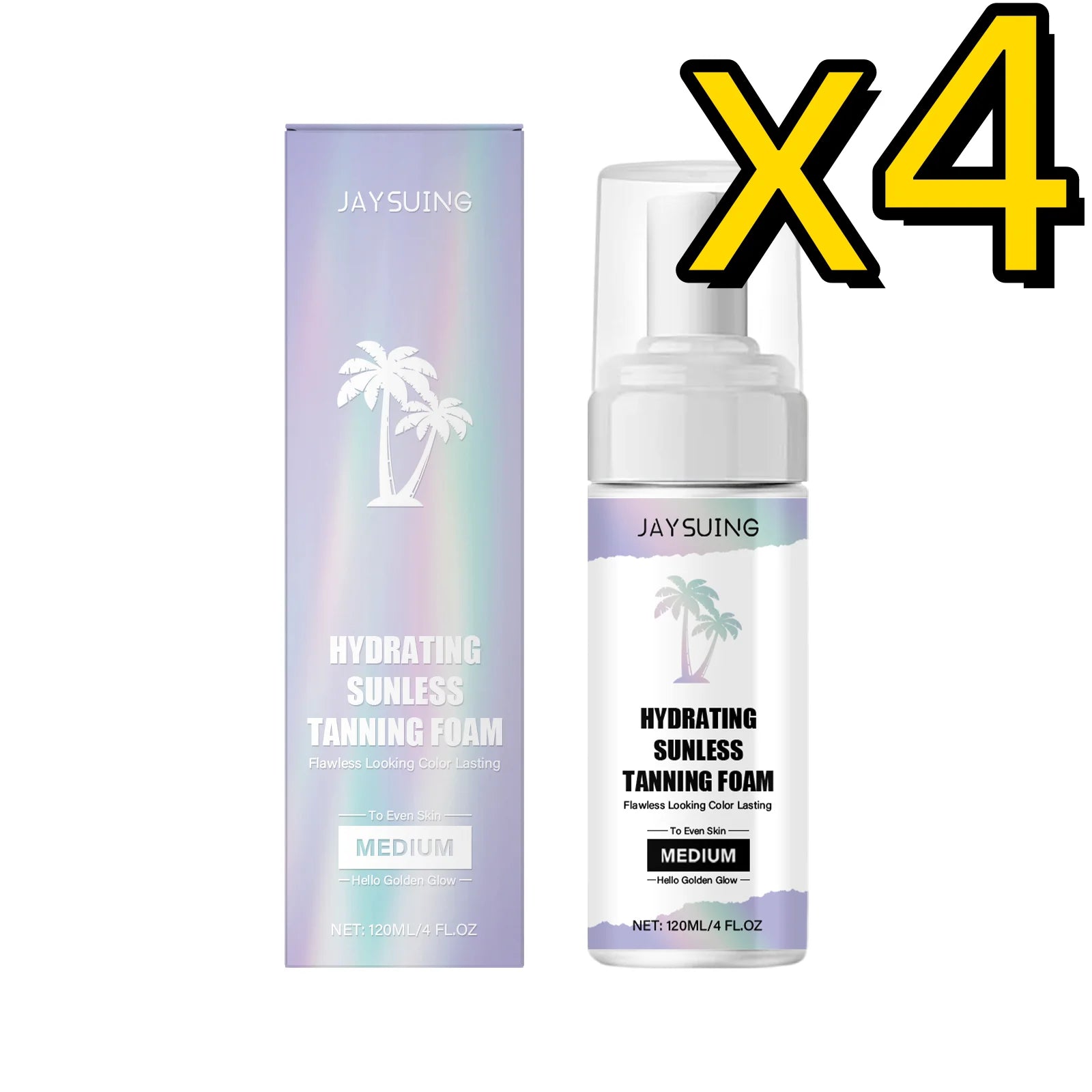 Jaysuing Self Tanning Mousse – Sunless Bronze Tan 120ml Self Tanning Mousse Zpaxo 120ml Boxed X 4PCS