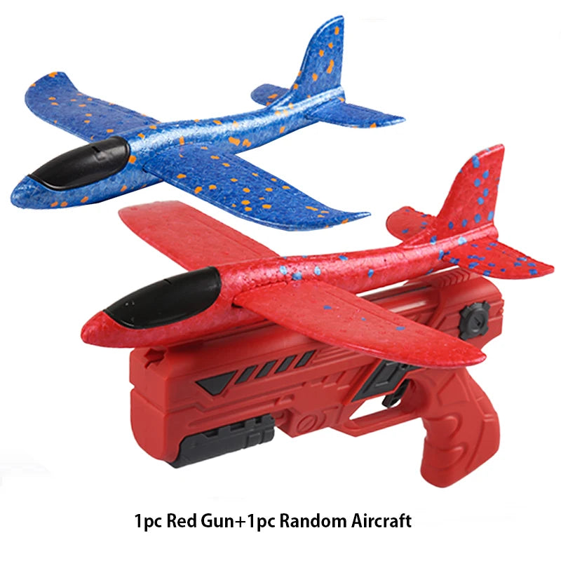 Children's Foam Ejection Aircraft Toys Parent-child Interaction Zpaxo Red