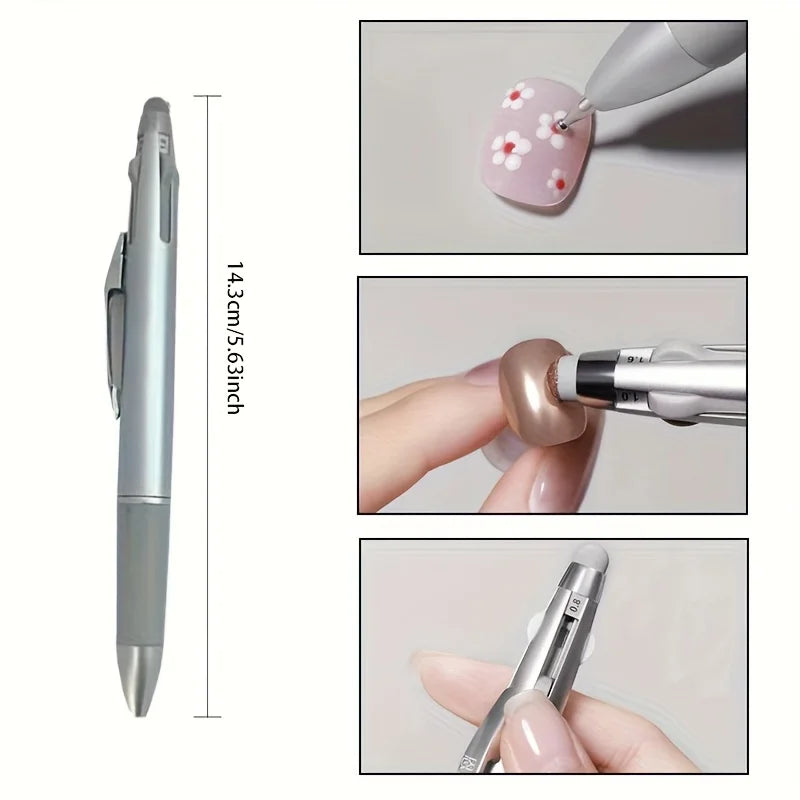 Nail Dotting Pen Nail Art Dotting Tools in Ballpoint Pen Design Nail Art Tip Dot Paint Manicure Kit for Dot Drawing Home Salon Zpaxo