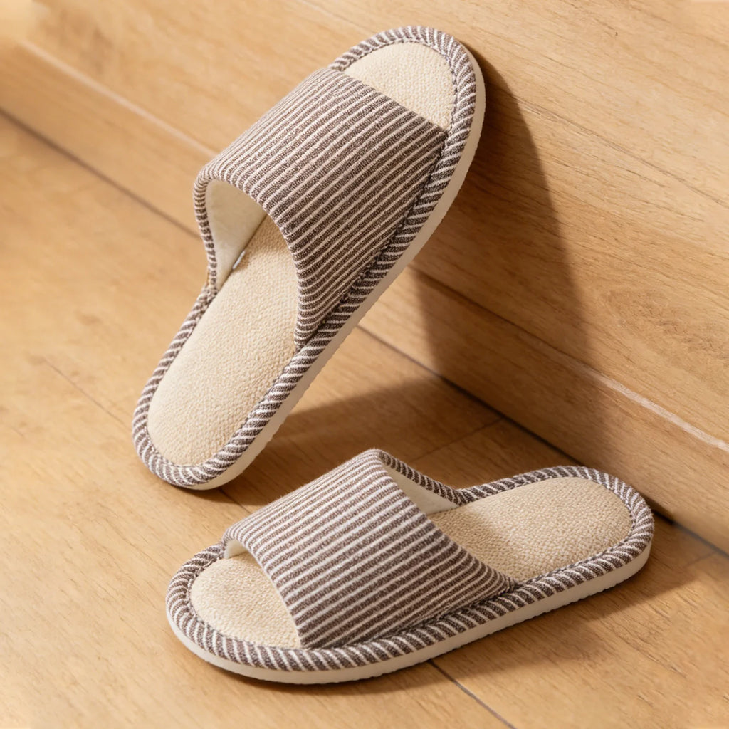 Men's Slip-resistant Linen Slippers Spring Summer Breathable House