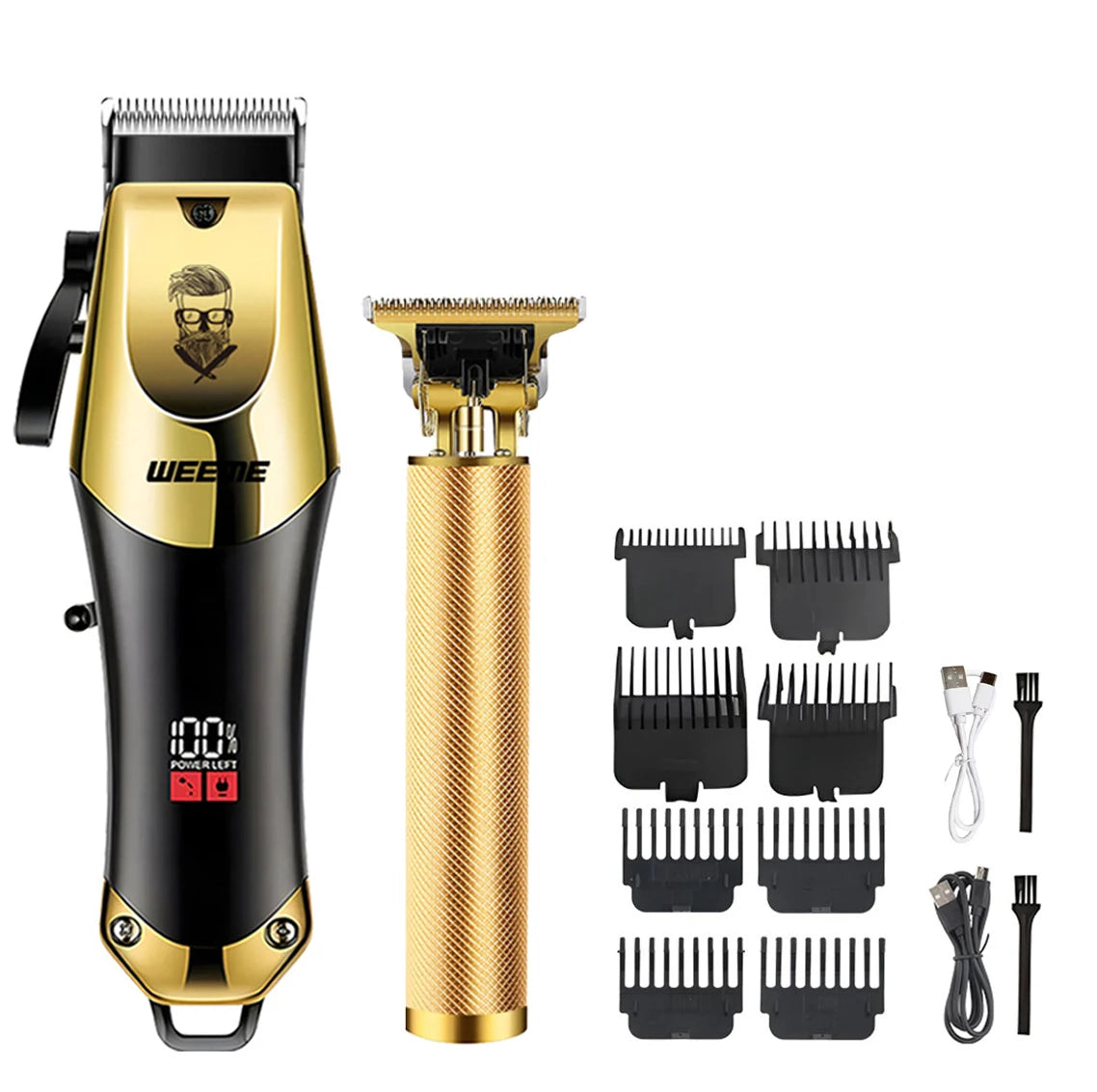 XMSJ T9 Men's Rechargeable Hair Clipper & Beard Trimmer Kit Hair Clipper Kit Zpaxo 810-JW