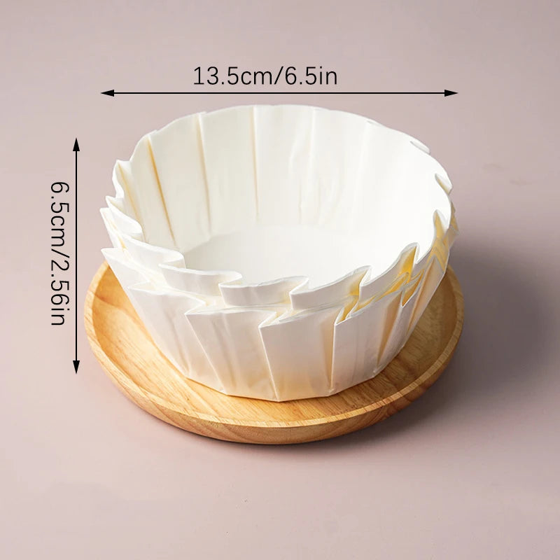 Baking Oil Proof Edge Paper Disposable Release Mousse Cake Paper Basque Cheesecake Oil Paper Tray Foldable Cake Mold Zpaxo M