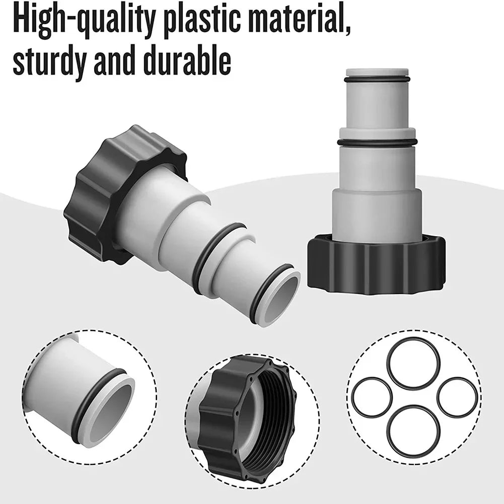 Replacement Pool Hose Adapter with Collar for Threaded Connection Pumps Pool Hose Adapter for Intex 4000 2500 2000 1500 ARU Zpaxo