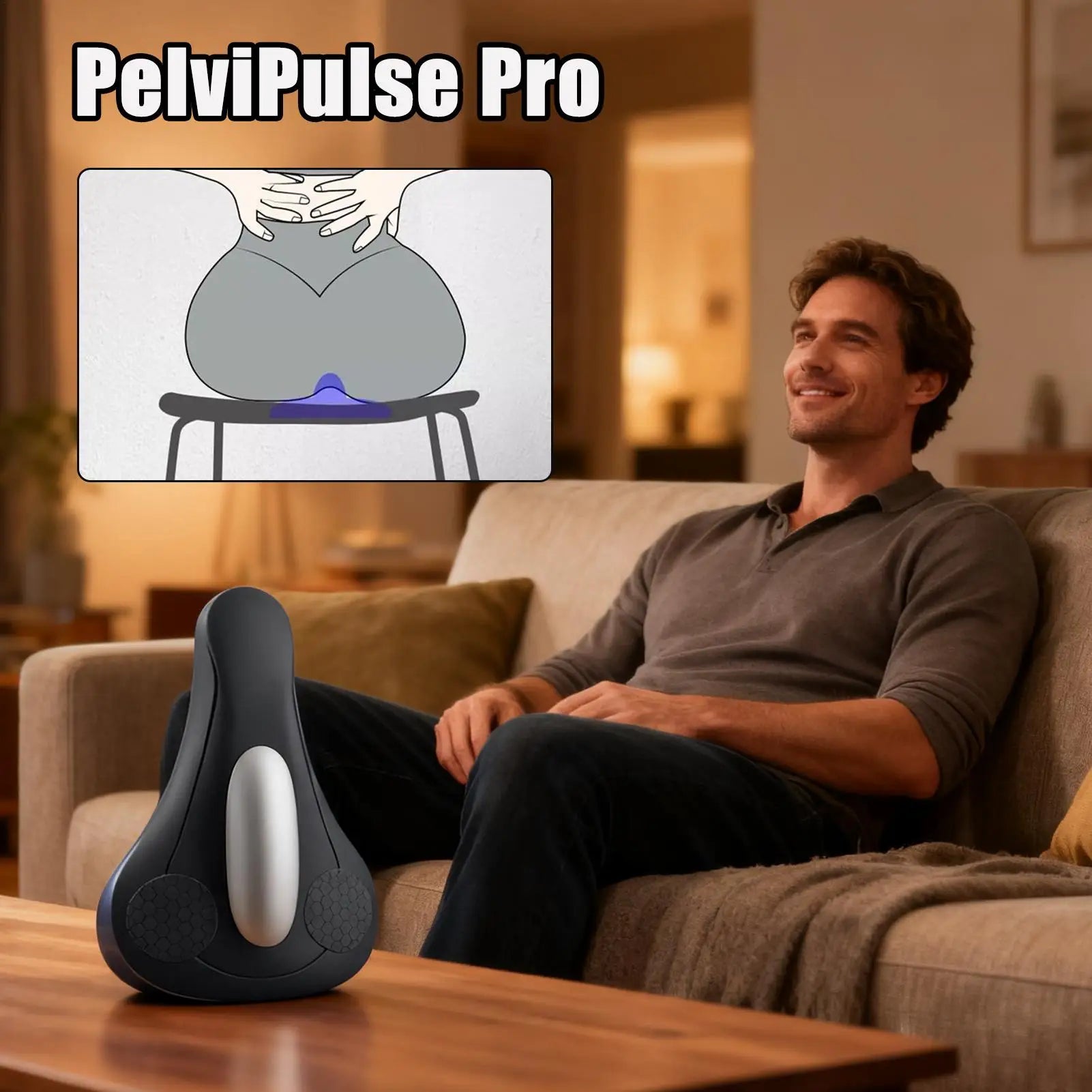 Pelvic Floor Muscle Trainer 4-Mode Massage Repair Cushion Type-C Rechargeable Electric Sphincter Bladder Exerciser for Men Women Zpaxo
