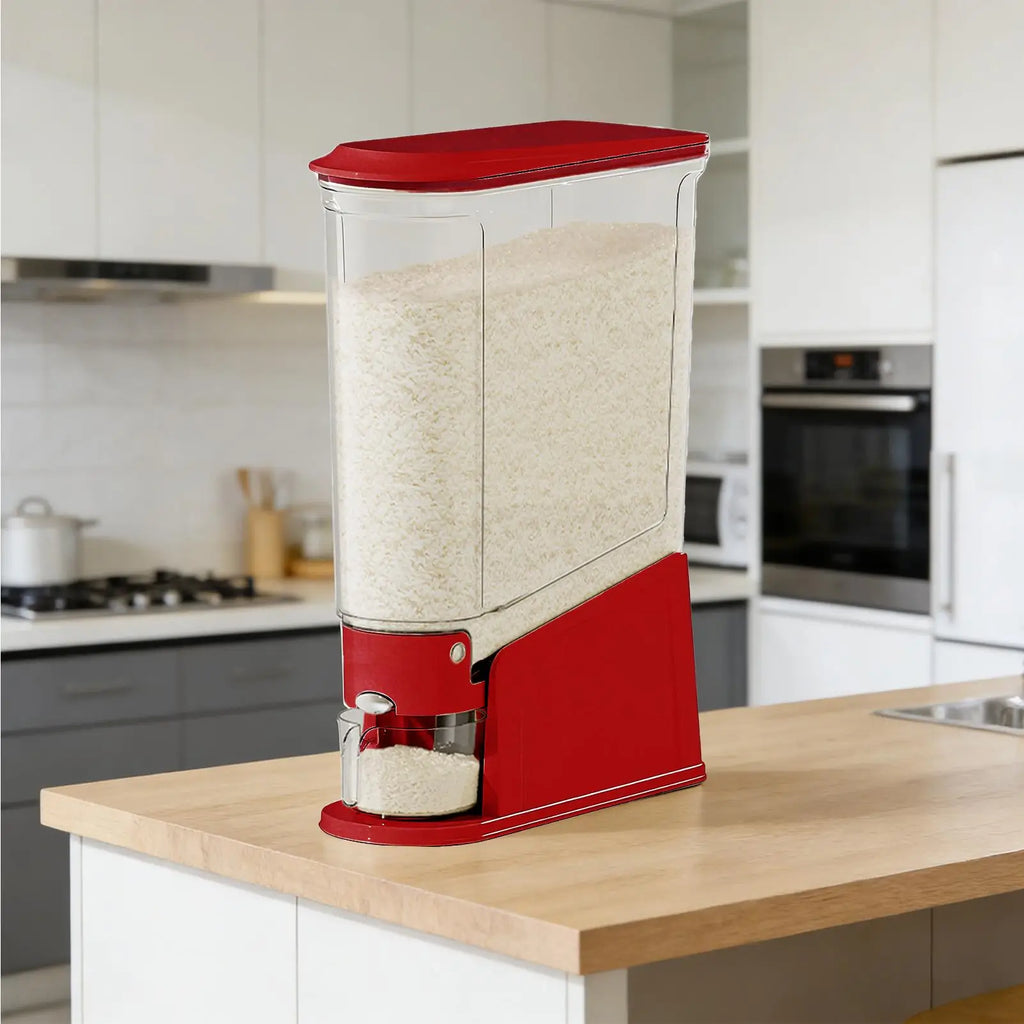 Rice Bucket Measuring Cup Space Saving Storage Large Container Holder