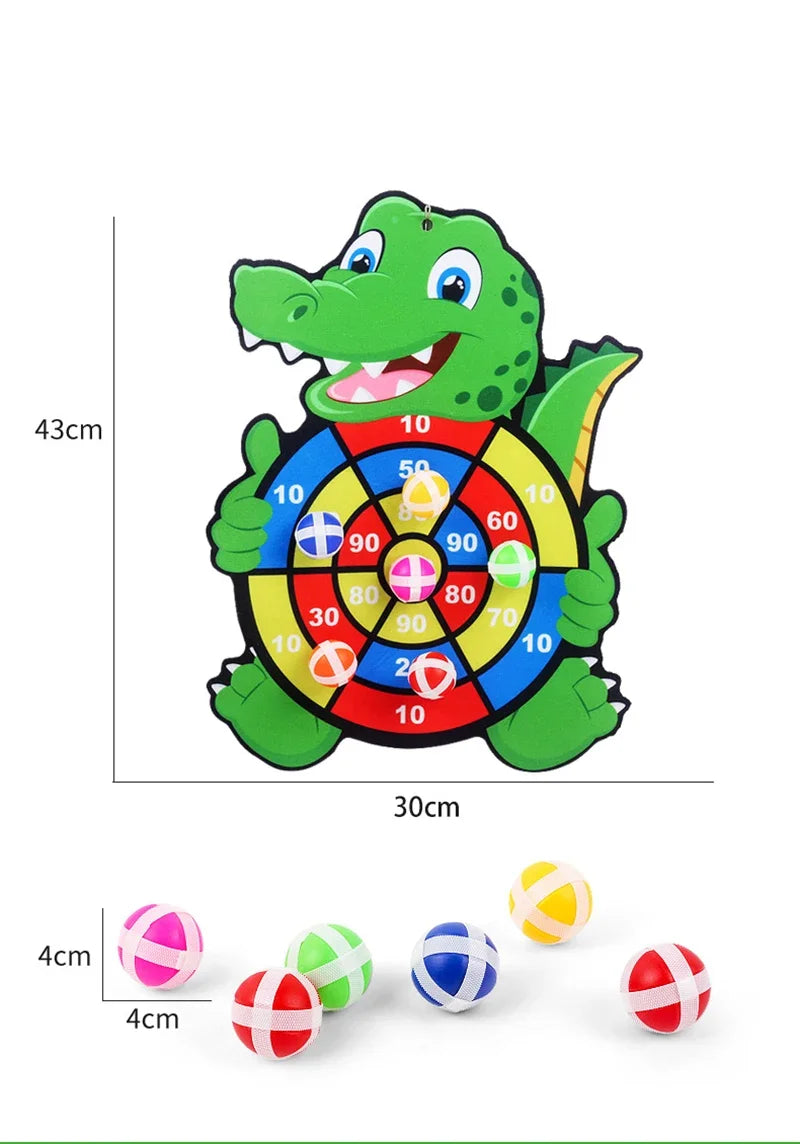 Sticky Ball Dart Board Target Sports Game Toys For Children Outdoor Party Toys Target Sticky Ball Throw Educational Board Games Zpaxo