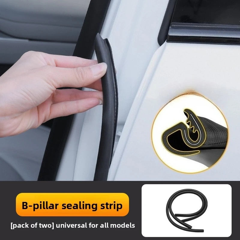 Car B-Pillar Door Edge Rubber Weatherstrip Seal – 2pcs 90cm