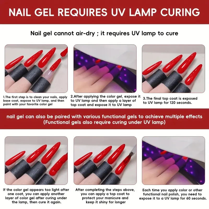 Gel Nail Polish DIY Semi Permanent Soak Off UV LED Varnish Art Design Zpaxo