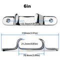 316 Stainless Steel Boat Rope Guide Line Cleat 4/5/6/8 Inch Straight Fairlead Bow Chock Yacht Accessories Zpaxo 6inch