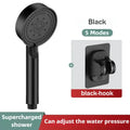 5 Modes Pressure Boost Shower Head Multifunction Adjustable Large Water Shower Nozzle Massage Bathroom Accessory Rain Shower Zpaxo MIX-1