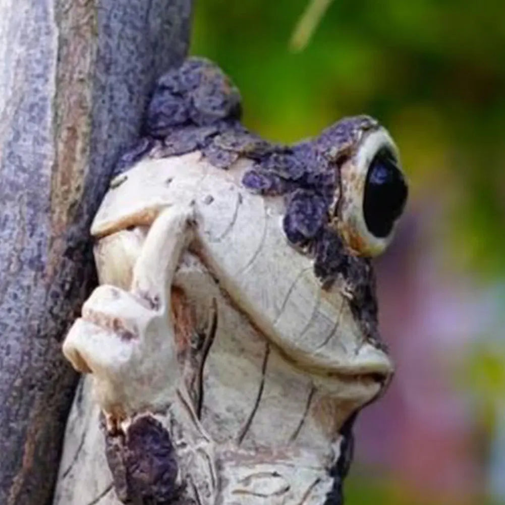 Frog Garden Statue Waterproof Resin Decor Protection Sculpture