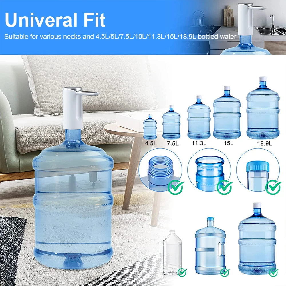 Electric Water Gallon Pump Foldable Automatic Dispenser 19 Liters