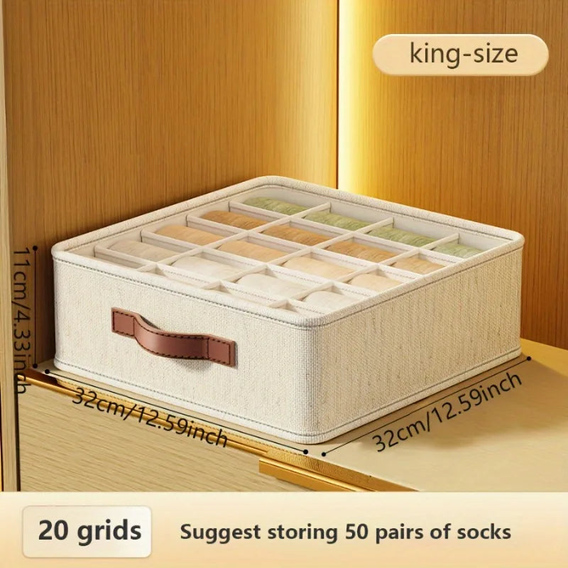 Foldable Underwear Socks Storage Box Multi-compartment Drawer