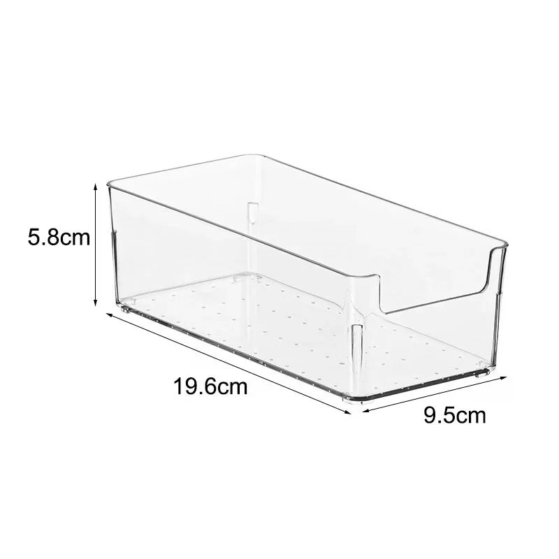 Medium Long Box Household Transparent Storage Box 1pc Desktop Plastic Organiser Zpaxo