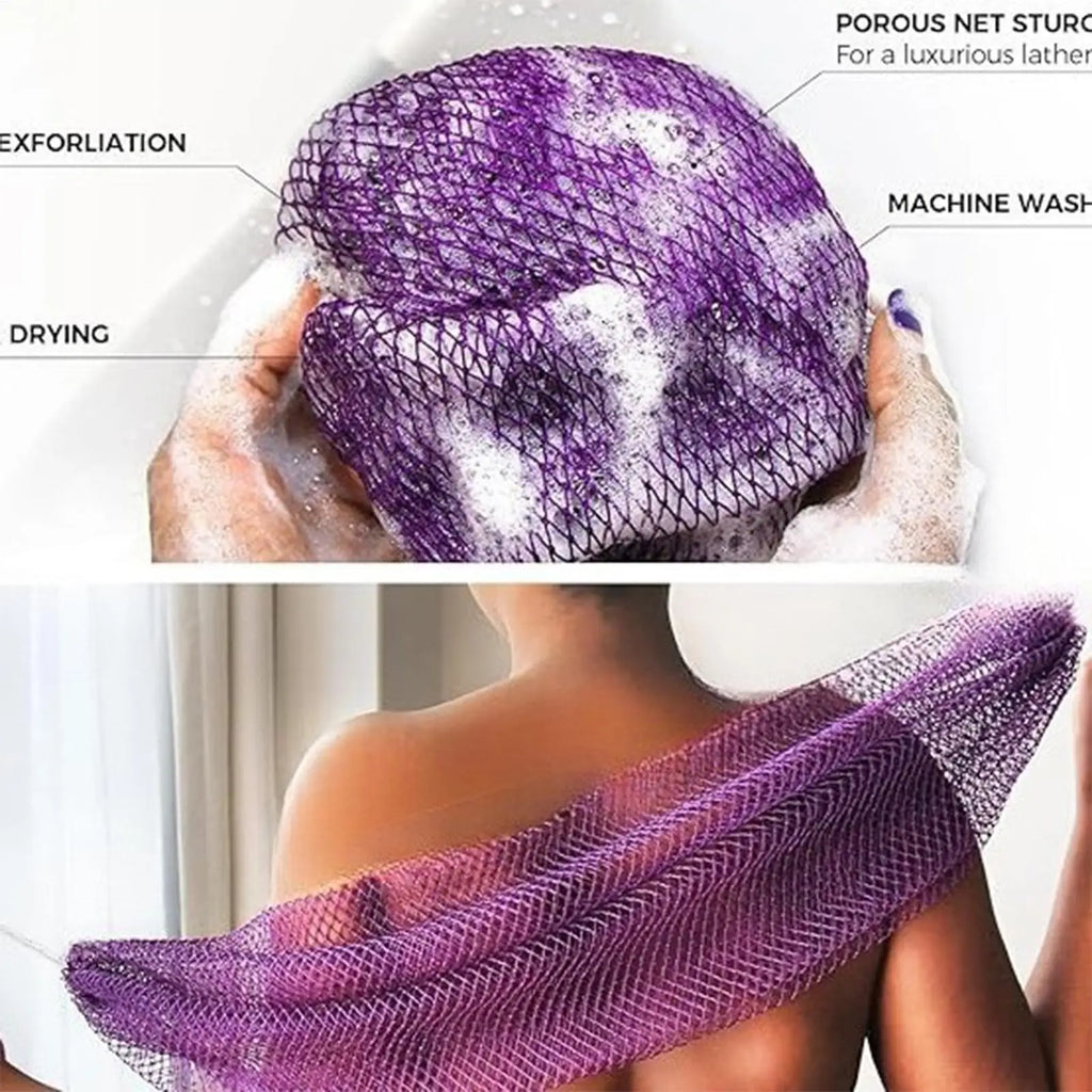 African Net Exfoliating Bath Sponge – Body Scrub & Deep Cleanse Exfoliating Bath Sponge Zpaxo