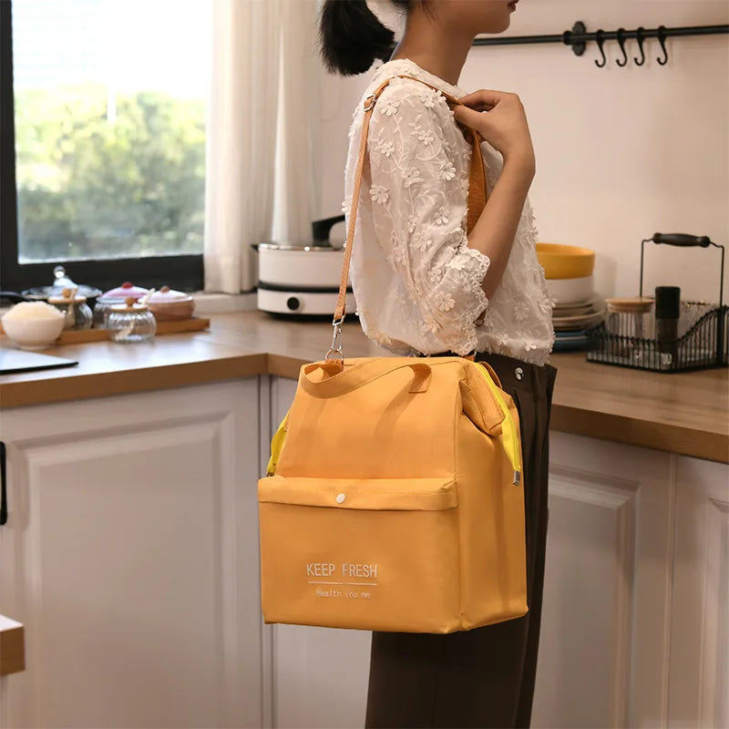 Insulated bag with thick aluminum foil for office workers lunch box for moms large capacity portable lunch box bag Zpaxo