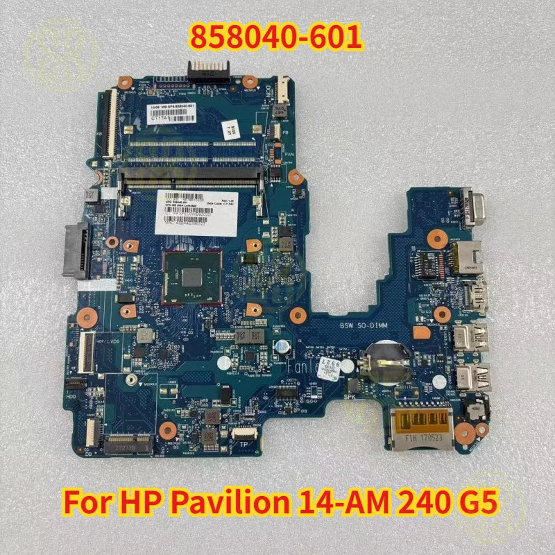 858040-601 HP Pavilion 14-AM 240 G5 Laptop Motherboard N3060 CPU
