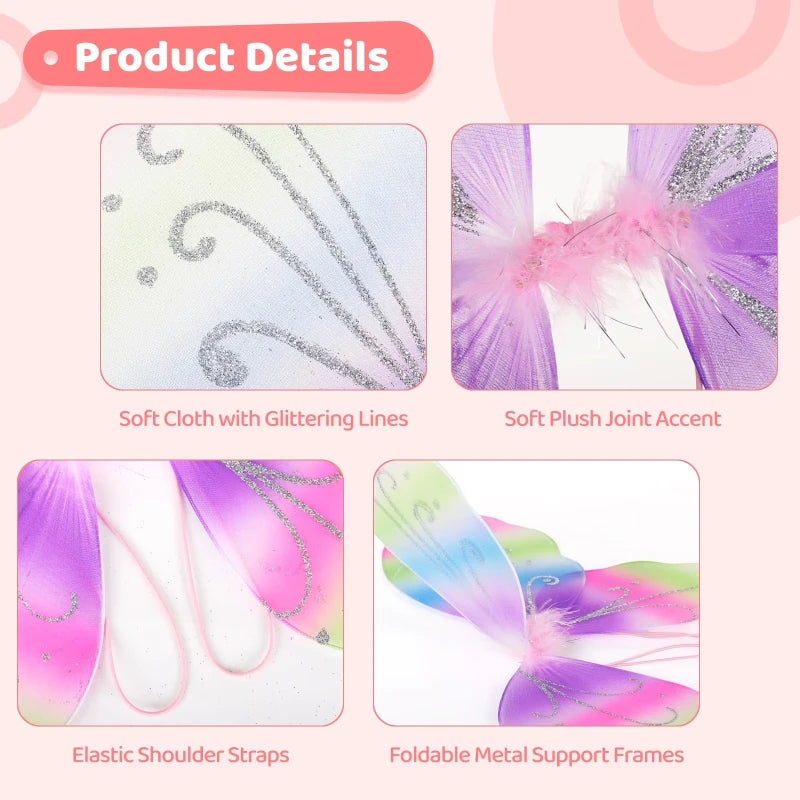 Fairy Wings Bulk Kids Butterfly Costume Accessories Girls Birthday