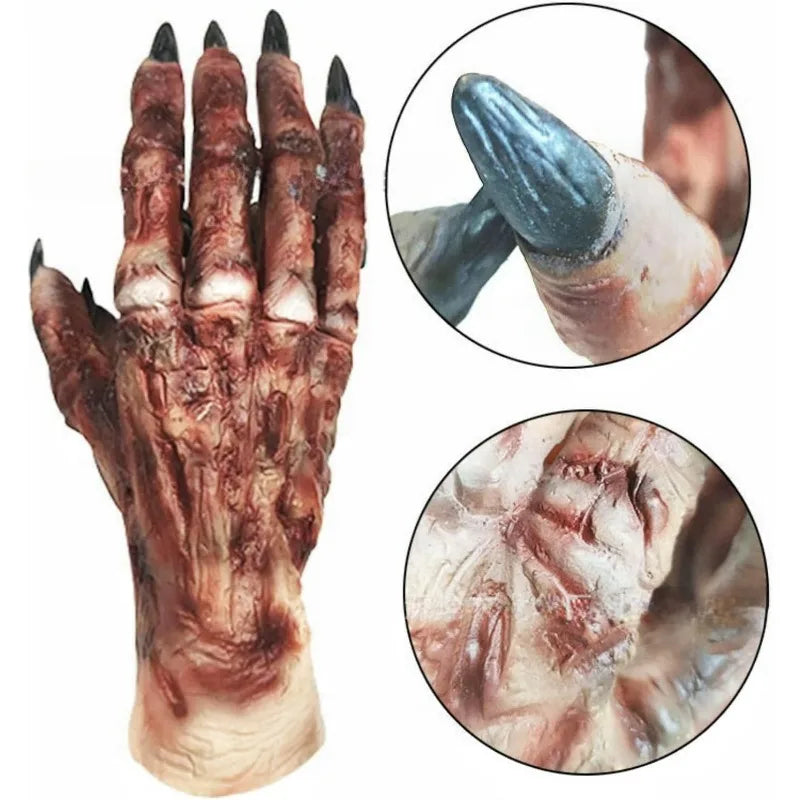 Lifelike Mummy Body Latex Glove Halloween Easter Realistic Costume