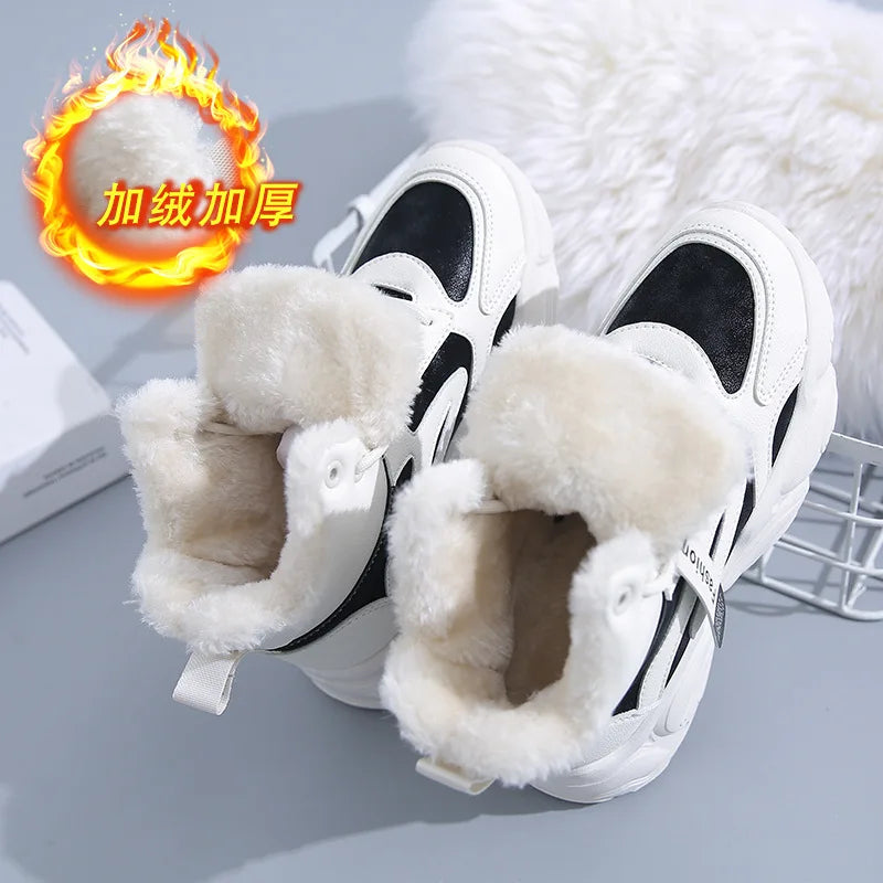 Winter Women Warm Sneakers Platform Snow Boots Ankle Booties Female Zpaxo