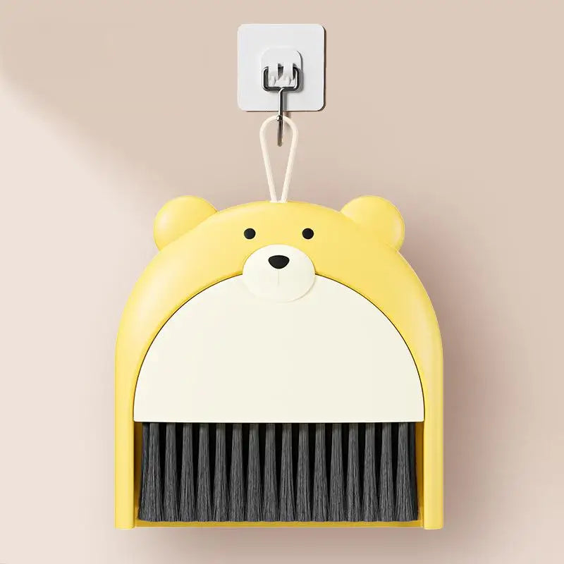 1 Piece Of Desktop Mini Broom With Dustpan Set, Cartoon, Cute Little Broom, Desktop, Keyboard, Window, Corner, Home Cleaning Zpaxo YELLOW