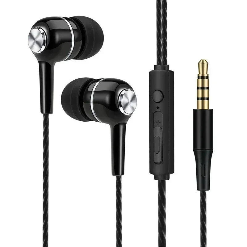 Wired Headphones 3.5mm Jack In Ear Headset Wired Earphones with Mic Bass HiFi Stereo Earbuds Sports In-line Control For Phones Zpaxo